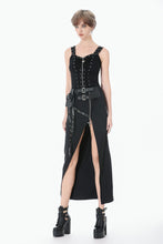 Load image into Gallery viewer, Punk Metal Distressed Knit Lace-Up Vest TW674