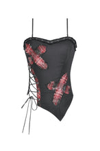 Load image into Gallery viewer, Punk Plaid Cross Strap Top TW676