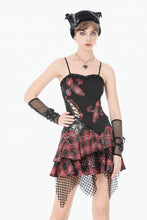 Load image into Gallery viewer, Punk Plaid Cross Strap Top TW676