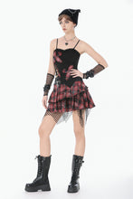 Load image into Gallery viewer, Punk Plaid Cross Strap Top TW676