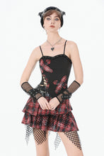 Load image into Gallery viewer, Punk Plaid Cross Strap Top TW676