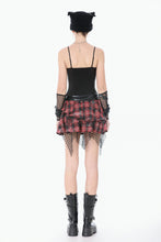 Load image into Gallery viewer, Punk Plaid Cross Strap Top TW676
