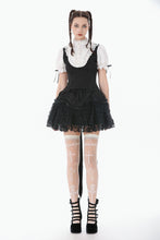 Load image into Gallery viewer, Court-Style Black White Lace Blouse TW677