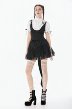 Load image into Gallery viewer, Court-Style Black White Lace Blouse TW677