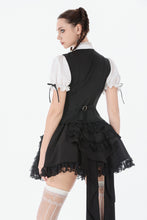 Load image into Gallery viewer, Court-Style Black White Lace Blouse TW677