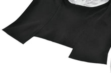 Load image into Gallery viewer, Court-Style Black White Lace Blouse TW677