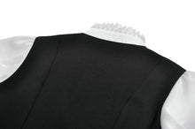 Load image into Gallery viewer, Court-Style Black White Lace Blouse TW677