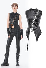 Load image into Gallery viewer, Punk Distressed Leather Lace-Up Vest TW679