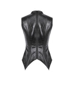 Load image into Gallery viewer, Punk Distressed Leather Lace-Up Vest TW679