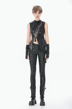 Load image into Gallery viewer, Punk Distressed Leather Lace-Up Vest TW679