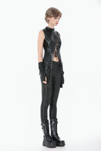 Load image into Gallery viewer, Punk Distressed Leather Lace-Up Vest TW679