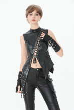 Load image into Gallery viewer, Punk Distressed Leather Lace-Up Vest TW679