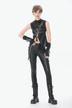 Load image into Gallery viewer, Punk Distressed Leather Lace-Up Vest TW679