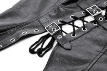 Load image into Gallery viewer, Punk Distressed Leather Lace-Up Vest TW679