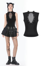 Load image into Gallery viewer, Punk Coffin Mesh Panel Top TW680