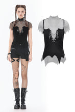 Load image into Gallery viewer, Dark Punk Mesh Chain Top TW682
