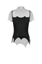 Load image into Gallery viewer, Dark Punk Mesh Chain Top TW682