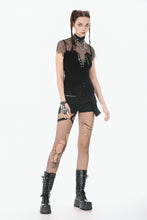 Load image into Gallery viewer, Dark Punk Mesh Chain Top TW682