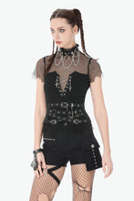 Load image into Gallery viewer, Dark Punk Mesh Chain Top TW682