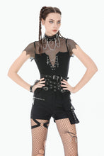 Load image into Gallery viewer, Dark Punk Mesh Chain Top TW682