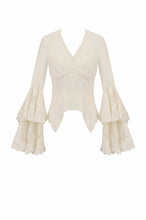 Load image into Gallery viewer, Steampunk Lace Flare-Sleeve Top TW684