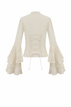 Load image into Gallery viewer, Steampunk Lace Flare-Sleeve Top TW684