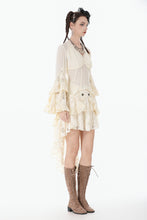 Load image into Gallery viewer, Steampunk Lace Flare-Sleeve Top TW684