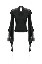 Load image into Gallery viewer, Gothic Velvet Lace High-Neck Top TW685