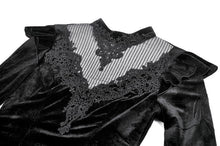 Load image into Gallery viewer, Gothic Velvet Lace High-Neck Top TW685