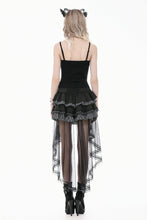 Load image into Gallery viewer, Imprisoned Psalms - Gothic Revivial Cami Top with Metallic Buckle Straps and Sheer Lace Patchwork TW686