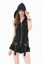 Load image into Gallery viewer, Dark Rebel Shadow Gothic Punk Hooded Vest TW688