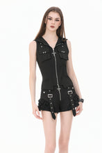 Load image into Gallery viewer, Dark Rebel Shadow Gothic Punk Hooded Vest TW688