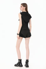 Load image into Gallery viewer, Dark Rebel Shadow Gothic Punk Hooded Vest TW688