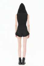 Load image into Gallery viewer, Dark Rebel Shadow Gothic Punk Hooded Vest TW688