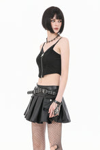 Load image into Gallery viewer, Dark Bone Rebel Punk Skull Zip Camisole Top TW690