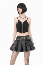 Load image into Gallery viewer, Dark Bone Rebel Punk Skull Zip Camisole Top TW690