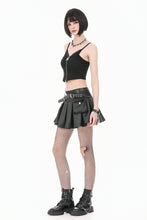 Load image into Gallery viewer, Dark Bone Rebel Punk Skull Zip Camisole Top TW690