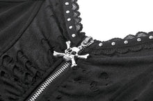 Load image into Gallery viewer, Dark Bone Rebel Punk Skull Zip Camisole Top TW690