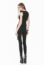Load image into Gallery viewer, Dark Functional Style Metal Ring Strap Fitted Tank Top TW691