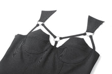 Load image into Gallery viewer, Dark Functional Style Metal Ring Strap Fitted Tank Top TW691