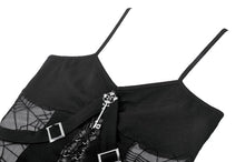Load image into Gallery viewer, Key to Night - Gothic Punk Cami Top with Key Pendant TW692