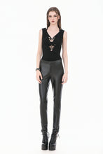 Load image into Gallery viewer, Dark Weave - Gothic Backless Spider Decor Skeleton Cut-out Halter Slim Tank Top TW694