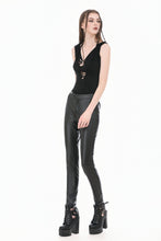 Load image into Gallery viewer, Dark Weave - Gothic Backless Spider Decor Skeleton Cut-out Halter Slim Tank Top TW694
