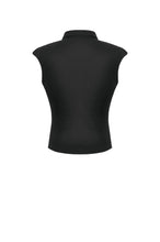 Load image into Gallery viewer, Night Directive - Tech-Punk Sleeveless Polo Top with Metallic Studs TW695