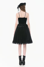Load image into Gallery viewer, Gothic Vintage Velvet Lace Patchwork Coffin and Cross Trimmed Cami Top TW696
