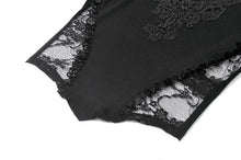 Load image into Gallery viewer, Gothic Dark Lace Embroidery Panel Fitted Top TW697