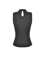 Load image into Gallery viewer, Iron Covenant - Punk Dark-Wear Vest with  Metallic Ring, Double Eyelet Lace-up TW699
