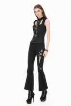 Load image into Gallery viewer, Iron Covenant - Punk Dark-Wear Vest with  Metallic Ring, Double Eyelet Lace-up TW699
