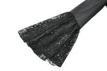 Load image into Gallery viewer, Gothic Deep V-Neck Top with Lace-Paneled Shoulders and Dramatic Flare Sleeves TW702