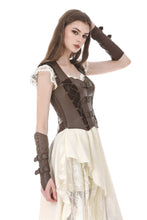 Load image into Gallery viewer, Steampunk Matte Leather Patchwork Lace Buckled Slim Cami Top TW704